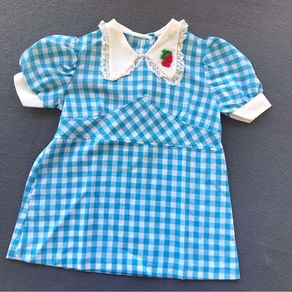 Vintage 70s Girls Gingham Dress JcPenny Size 4
